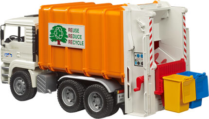 Camion poubelle MAN TGA avec 2 poubelles – Image 4