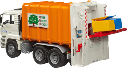 Camion poubelle MAN TGA avec 2 poubelles – Image 5