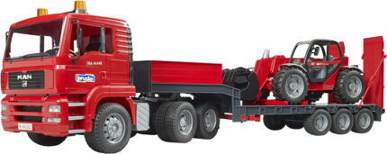 Camion porte-engins MAN TGA avec chargeur télecopique MANITOU – Image 3
