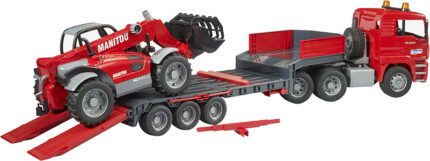 Camion porte-engins MAN TGA avec chargeur télecopique MANITOU – Image 5