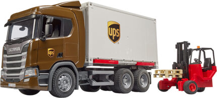 Camion de transport SCANIA UPS avec chariot élévateur – Image 7