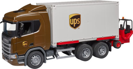 Camion de transport SCANIA UPS avec chariot élévateur – Image 6