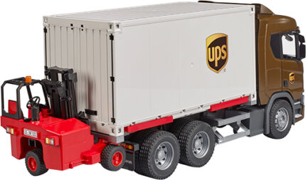 Camion de transport SCANIA UPS avec chariot élévateur – Image 5