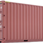 Container 20 pieds, marron