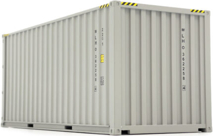 Container 20 pieds, gris – Image 3