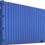 Container 40 pieds, bleu