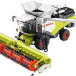 CLAAS Trion 750 Montana avec barre de coupe Convio Flex 1080