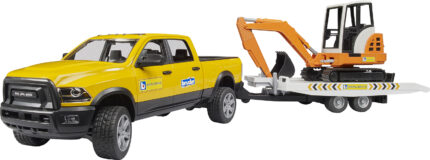Pick-up DODGE Ram avec remorque et minipelle – Image 3
