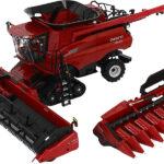 CASE IH 9260 AFS Moissonneuse batteuse sur chenilles avec barre de coupe et bec à maïs