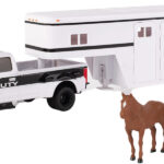 FORD F350 Pick-up avec remorque à chevaux et accessoires