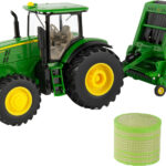 JOHN DEERE 7270R avec presse à balles JOHN DEERE 560R