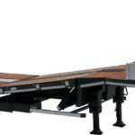 Remorque porte-engins 3 essieux NOOTEBOOM avec rampes planché bois gris